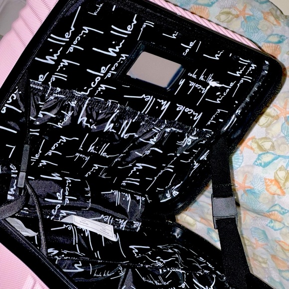 Nicole miller corral pink travel carry on luggage suitcase 10”*14”*7 price drop - Picture 6 of 11